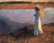 Bela Ivanyi-Grunwald Woman by the Water oil